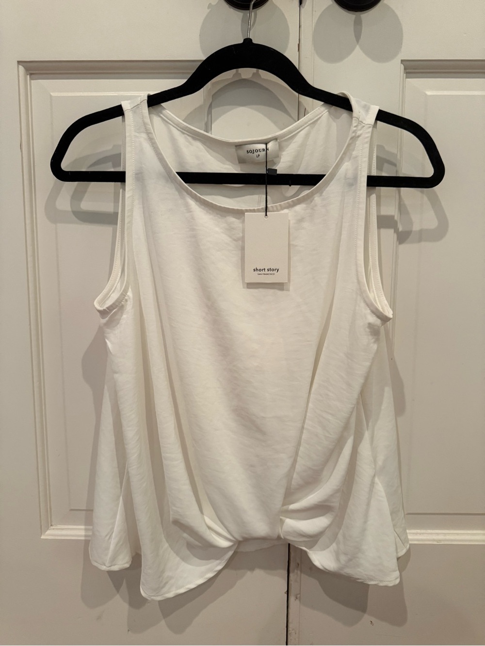 Women's White Twist-Hem Tank Top